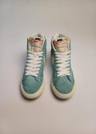 Nike blazer high, голубые кроссовки2 фото