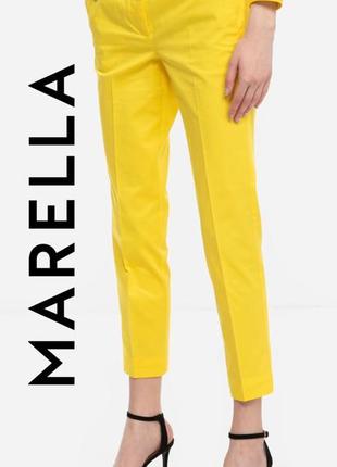 Marella max mara escada marc cain яркие желтые брюки коттон