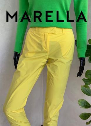 Marella яркие желтые брюки коттон10 фото