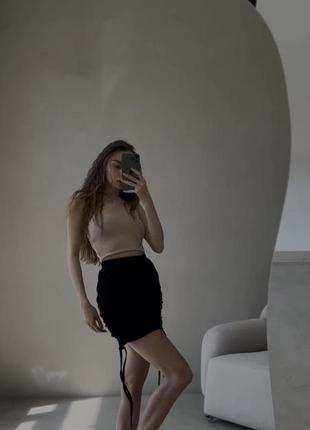Женская мини юбка на завязках2 фото