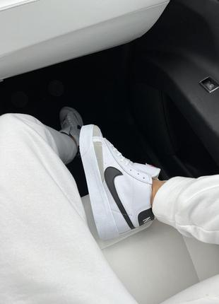 Nike blazer white black (висока підошва)