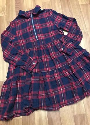 Платье рубашка в клетку