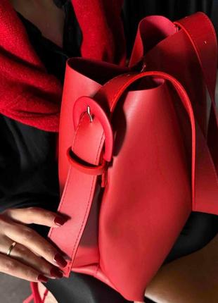 Женская сумка эко-кожа красный,черный,беж5 фото