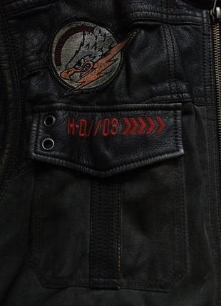 Жилет / безрукавка  harley-davidson men's victor textile &amp; leather zippered vest5 фото
