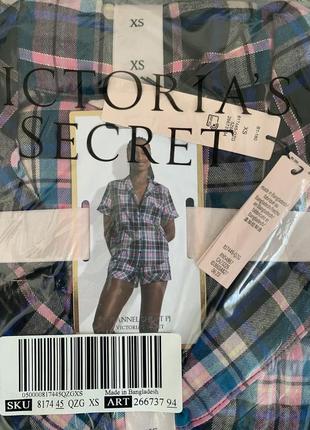 Фланелевая пижама victoria’s secret flannel short pajama set оригинал6 фото