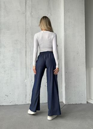 Стильные брюки палаццо джинс коттон5 фото