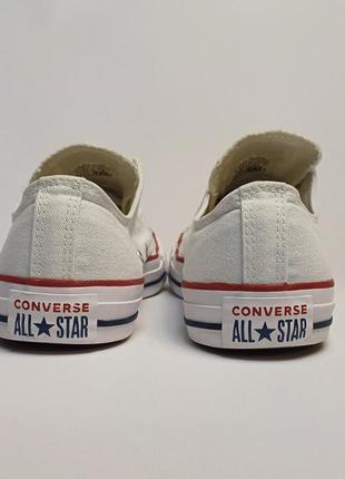 Converse 39, белые низкие кеды5 фото