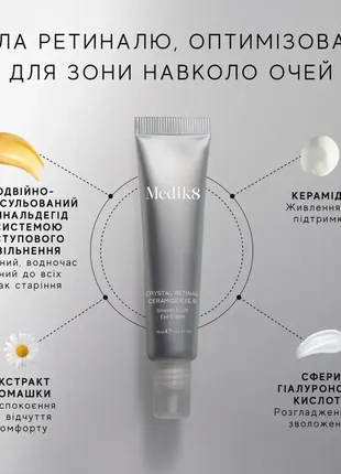 Medik8 crystal retinal ceramide eye 6 крем для разглаживания и подтягивания кожи вокруг глаз 15ml5 фото