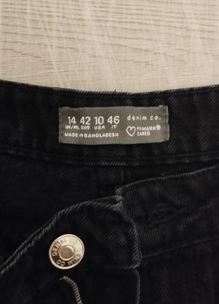 Черные джинсовые шорты primark2 фото