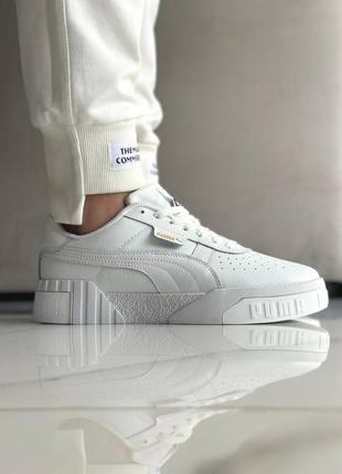 Женские кроссовки белые puma cali white