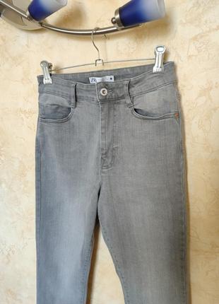 Красивые джинсы скинни zara, на высокой посадке2 фото