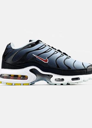 Мужские кроссовки синие nike air max plus "grey/red"