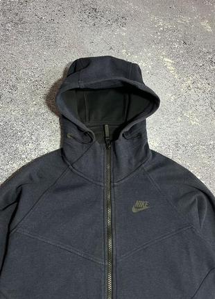 Синяя спортивная зип кофта худи женская nike tech fleece (оригинал)2 фото