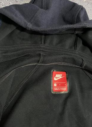 Синя спортивна зіп кофта худі жіноча nike tech fleece (оригінал)5 фото