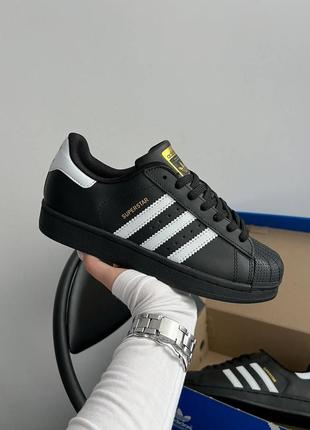 Кросівки adidas superstar 'core black white'