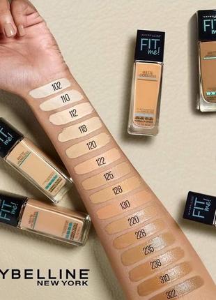 Тональный крем maybelline new york fit me matte pereless foundation. 128 warm nude8 фото