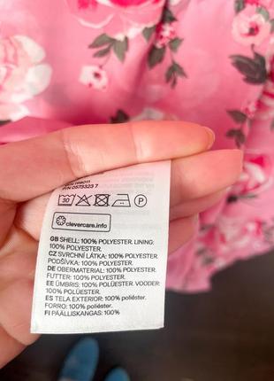 Сукня у квіти рожева шифон хс с8 фото