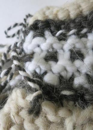 Вязаные тапочки - носки из овечьей шерсти4 фото