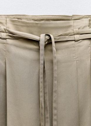 Юбка шорты хаки с ремнем двойным zara new3 фото