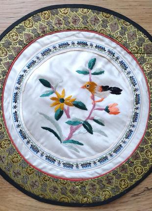 Панно. декоративное панно. китайская вышивка шелком. салфетка. товары для дома. товары...