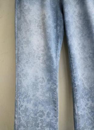 Оригінальні джинси прямого крою, з візерунком, принтом paola2 фото