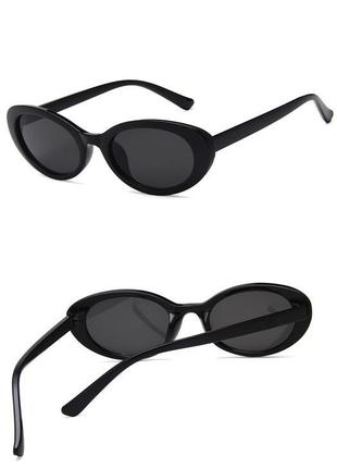 Модні сонцезахисні окуляри трендові чорні окуляри очки 70053 фото