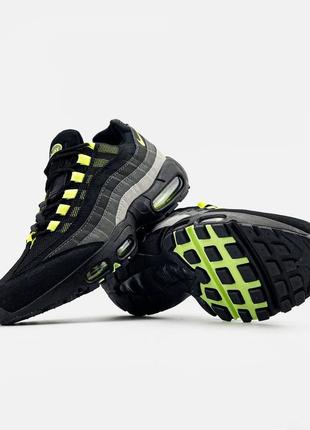 Кросівки nike air max 95 "black grey neon"3 фото