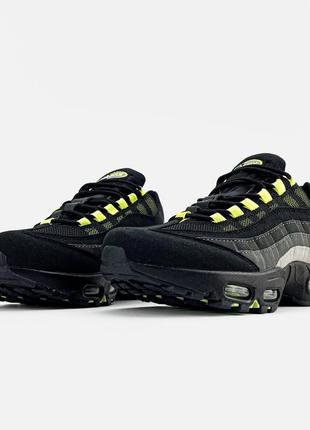 Кросівки nike air max 95 "black grey neon"2 фото