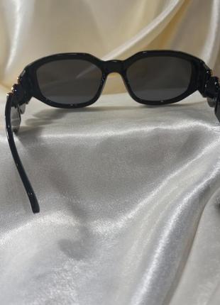 Модні сонцезахисні окуляри чорні ретро окуляри очки 70244 фото