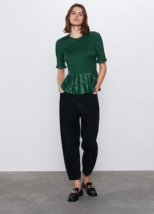 Топ блуза з шкіри zara