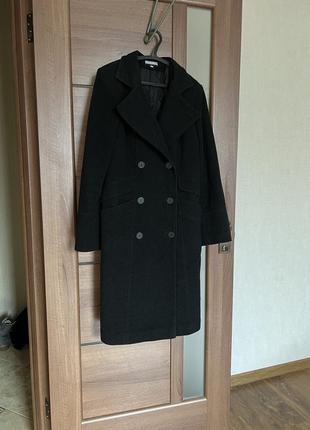 Стильный серый шерстяной пальто классическое тренч очень теплое9 фото