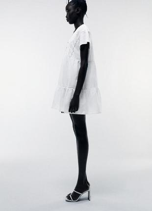Новое шикарное платье льняное платье сарафан zara /новая коллекция2 фото