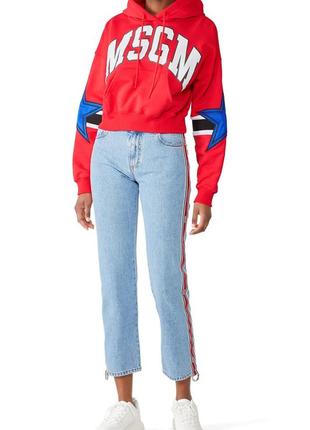 Новые джинсы msgm logo stripe jeans