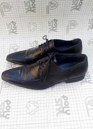 Borelli италия туфли кожаные мужские классика 43р/30 см цвет черный4 фото