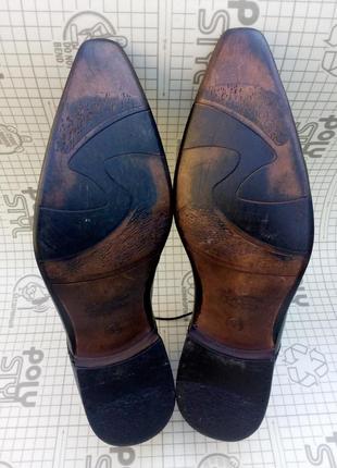 Borelli італія туфлі шкіряні чоловічі класика 43р/30 см колір чорний7 фото