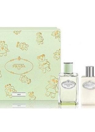 Prada infusion d'iris набор (100 мл - парфюмированная вода (edp) + 100 мл - лосьон для тела (b/l) + 10 мл -