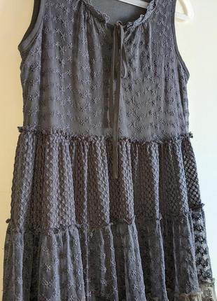 Короткое кружевное платье с подкладом babydoll лолита готика гранж бохо5 фото