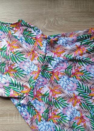 Летнее платье, сарафан с тропическим, цветочным принтом h&amp;m divided