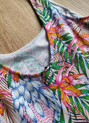 Летнее платье, сарафан с тропическим, цветочным принтом h&amp;m divided