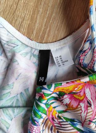 Летнее платье, сарафан с тропическим, цветочным принтом h&amp;m divided