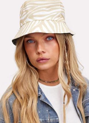 Панама шляпа топовый принт зебра