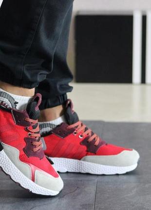 Кросівки adidas nite jogger boost червоно-бежеві4 фото