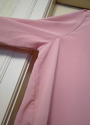 Ніжно розова блуза з кружевом на рукавах на 110 ог5 фото
