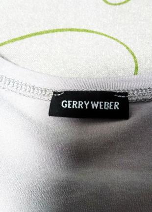 Футболка/лонгслив світло-сірий, принт зі сріблом, рукав 3/4. н. l/xl, від gerry weber7 фото