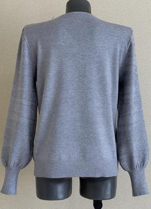 Стильный, праздничный, элегантный пуловер с рельефным узором, люкс качества6 фото