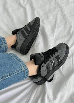 Кроссовки adidas campus dark grey black