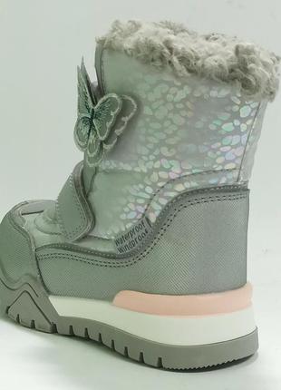Зимние термо ботинки дутики сноубутсы для девочки на овчине 7675 том м р.268 фото