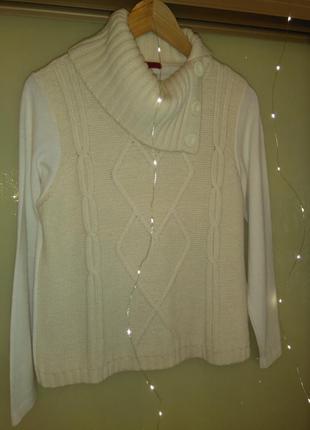 Шерстяной свитер с горловиной roberto sarto (75% шерсть)4 фото