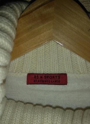 Вовняний светр з горловиною roberto sarto (75% вовна)7 фото