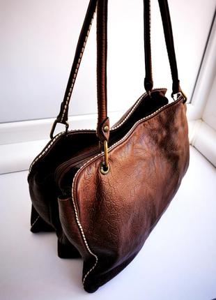 Большая женская сумка из натуральной кожи plinio vissona2 фото
